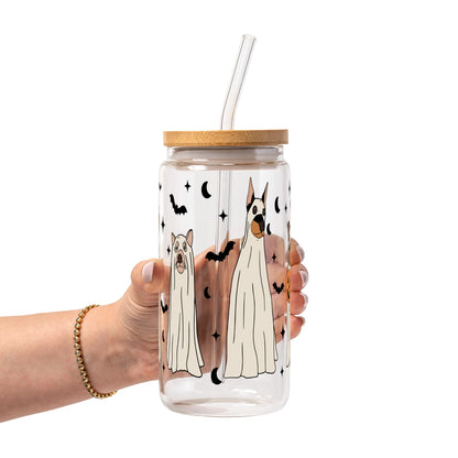 Ghost Dogs Halloween Glass Cups