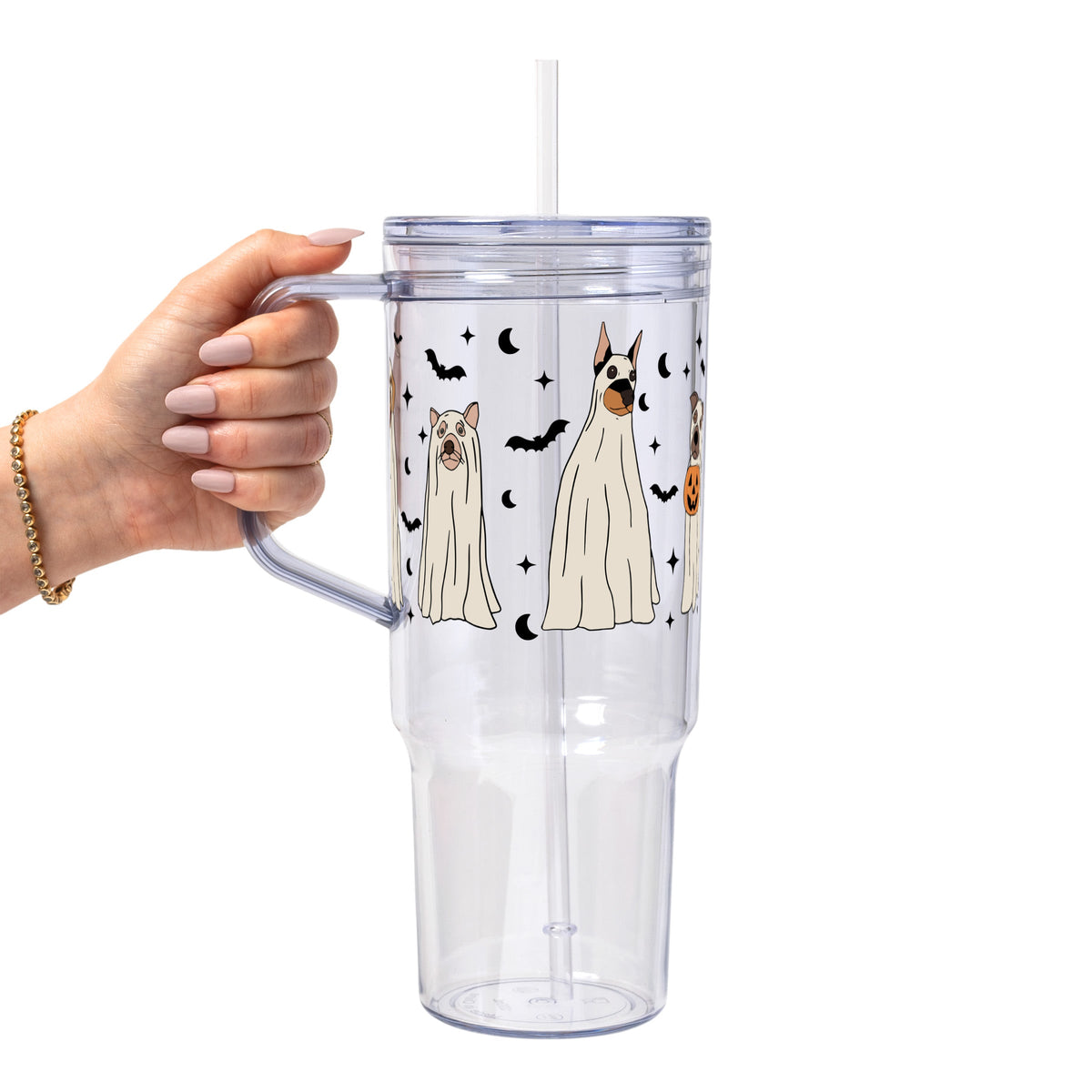 Ghost Dogs Halloween Glass Cups