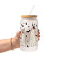 Ghost Dogs Halloween Glass Cups