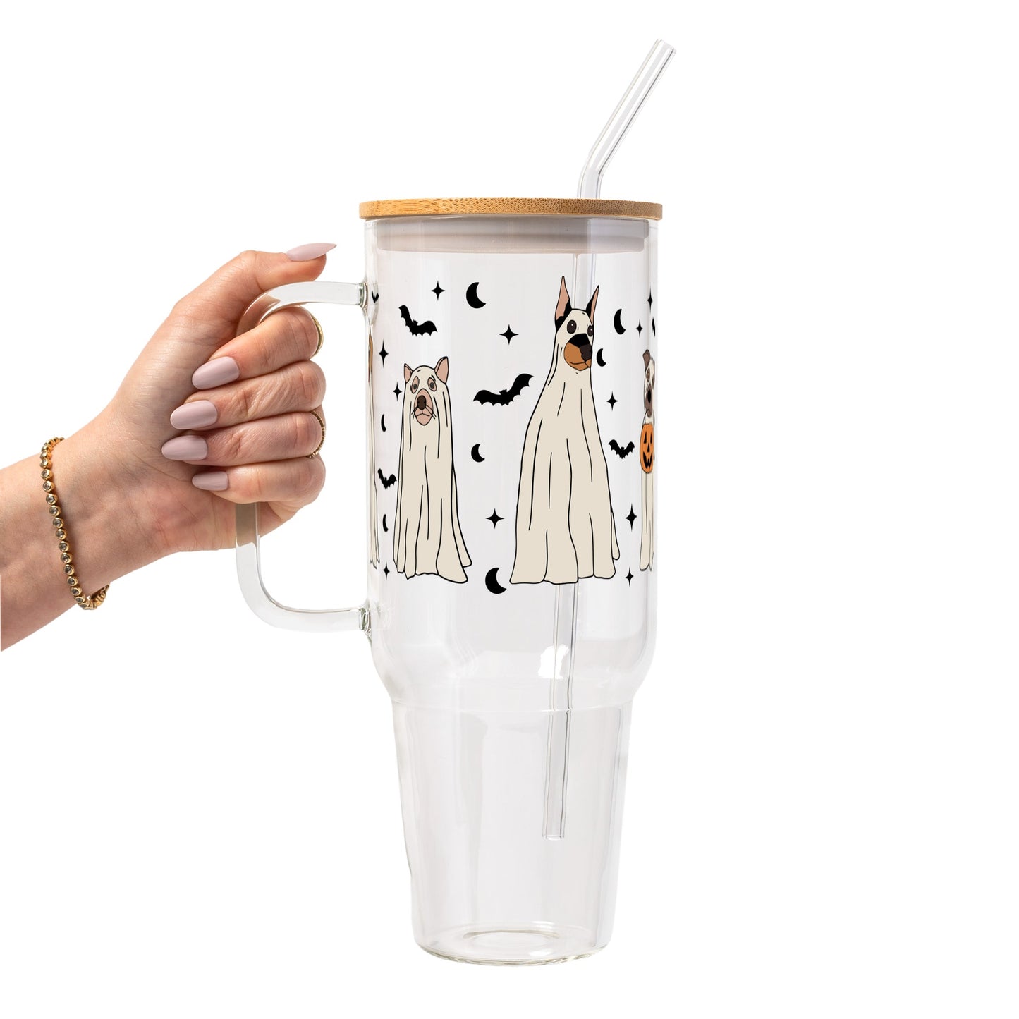 Ghost Dogs Halloween Glass Cups