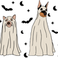 Ghost Dogs Halloween Glass Cups