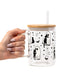 Ghost Holding Cats Glass Cups