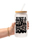 Vasos de vidrio "Una chica que ama a los perros"