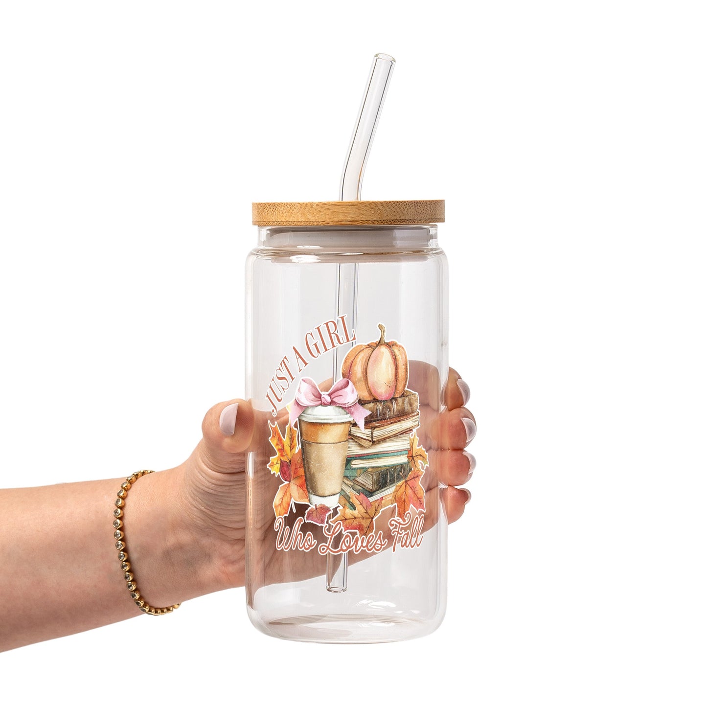 Just a Girl Who Loves Fall Glass Cups