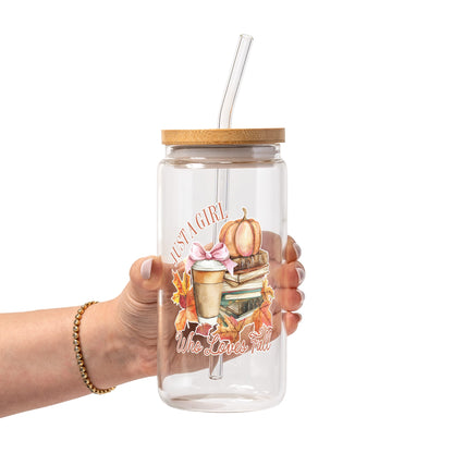 Just a Girl Who Loves Fall Glass Cups