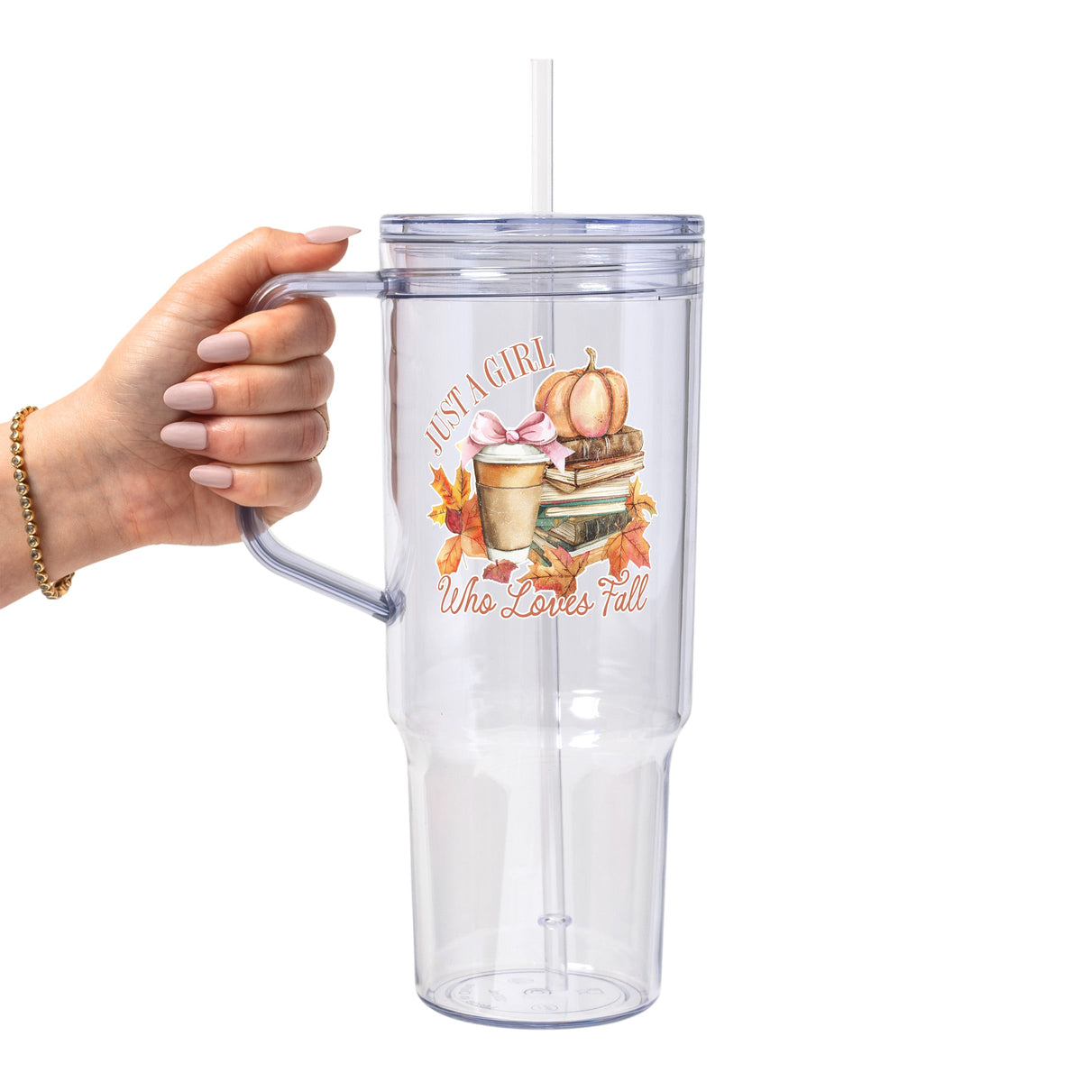 Just a Girl Who Loves Fall Glass Cups