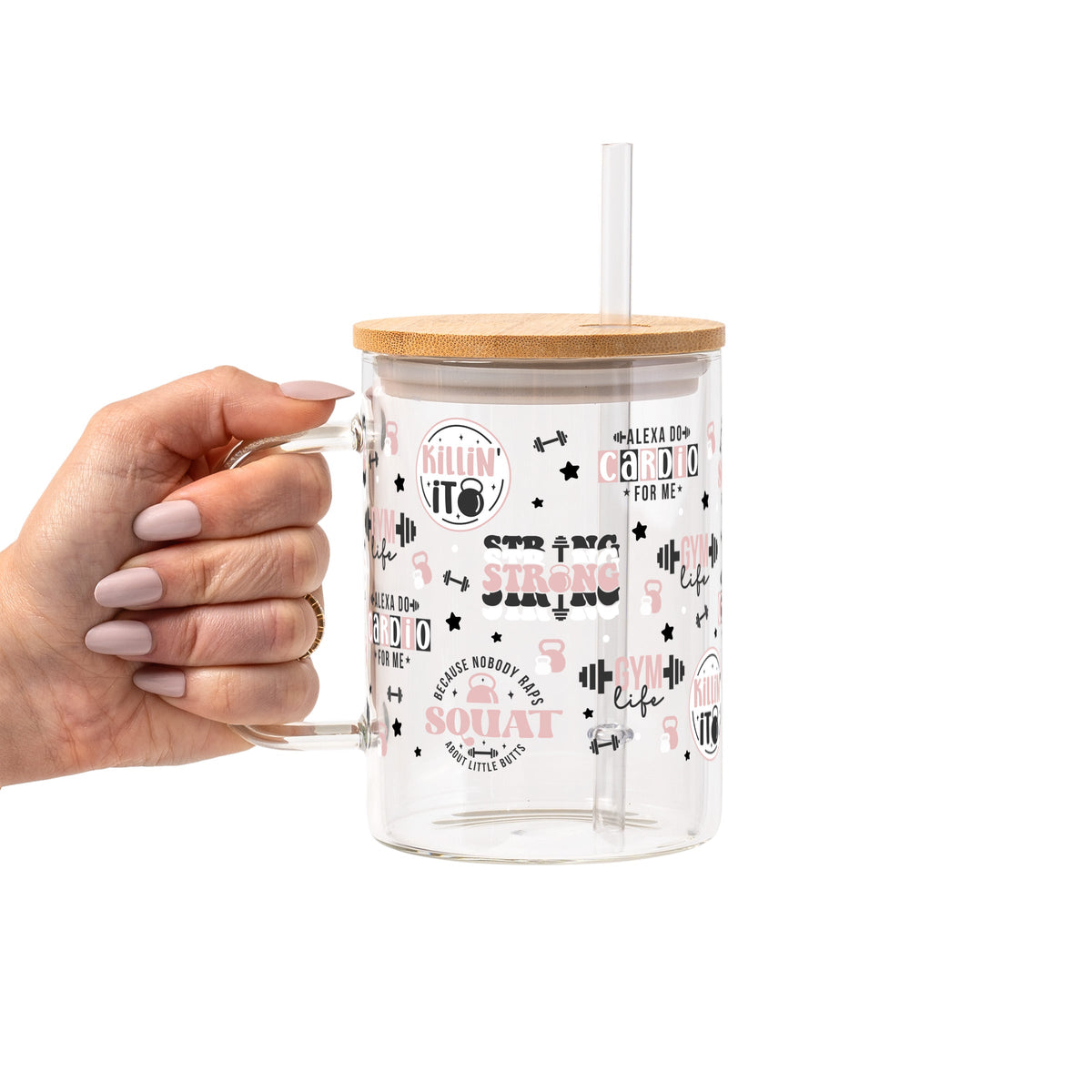 Gym Girl Glass Cups