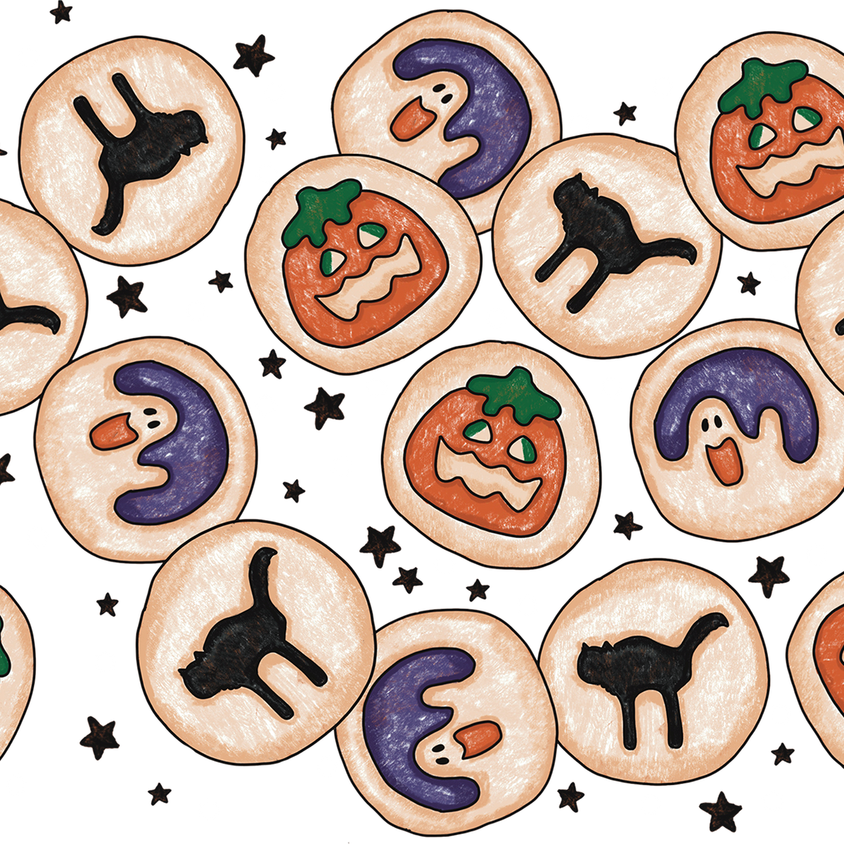 Spooky Sugar Cookies Glass Cups