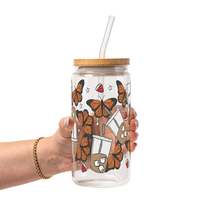 Spring Butterfly Aesthetic Glass Cups