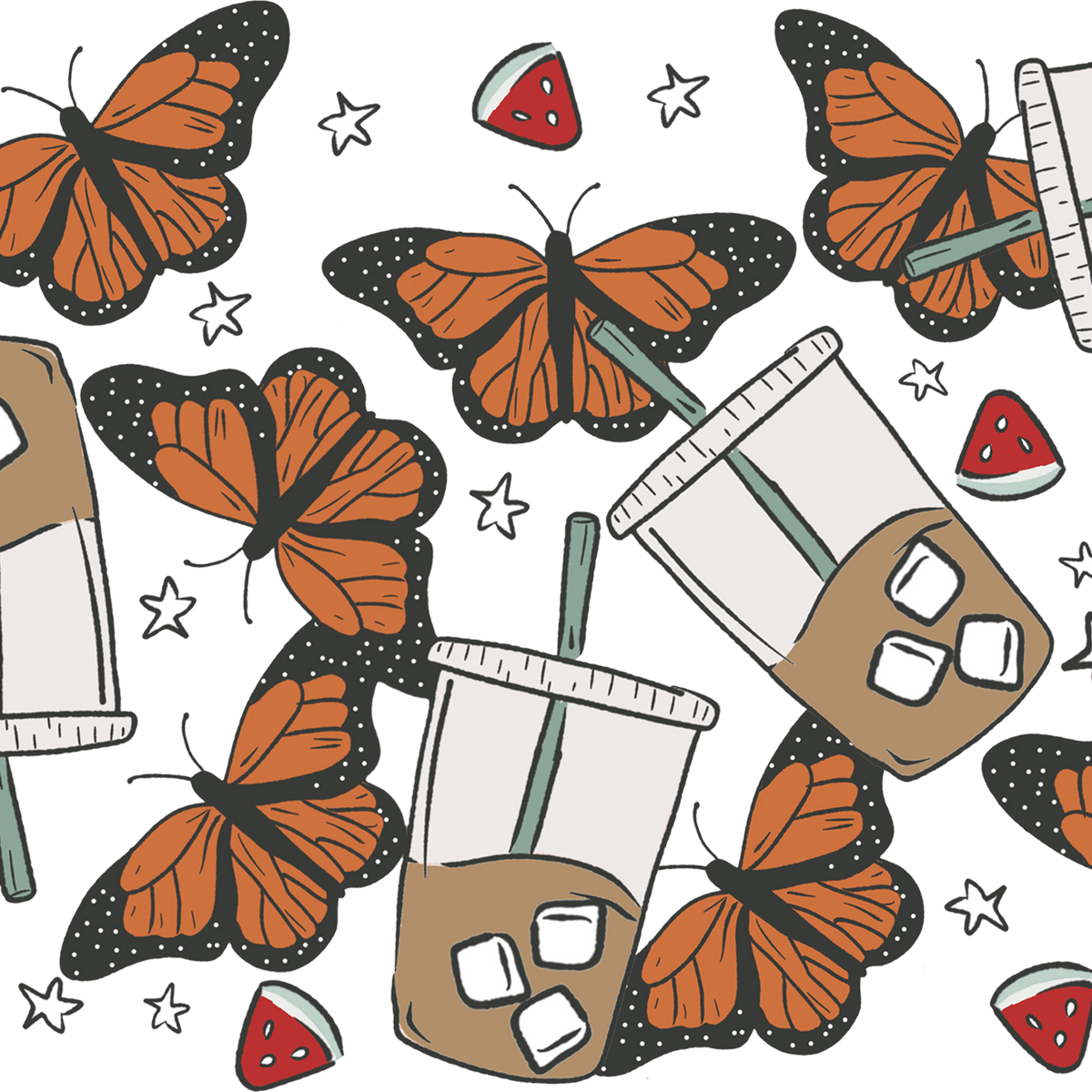 Spring Butterfly Aesthetic Glass Cups