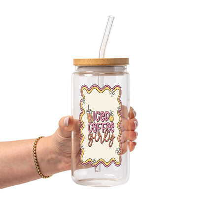 Iced Coffee Girly Glass Cups