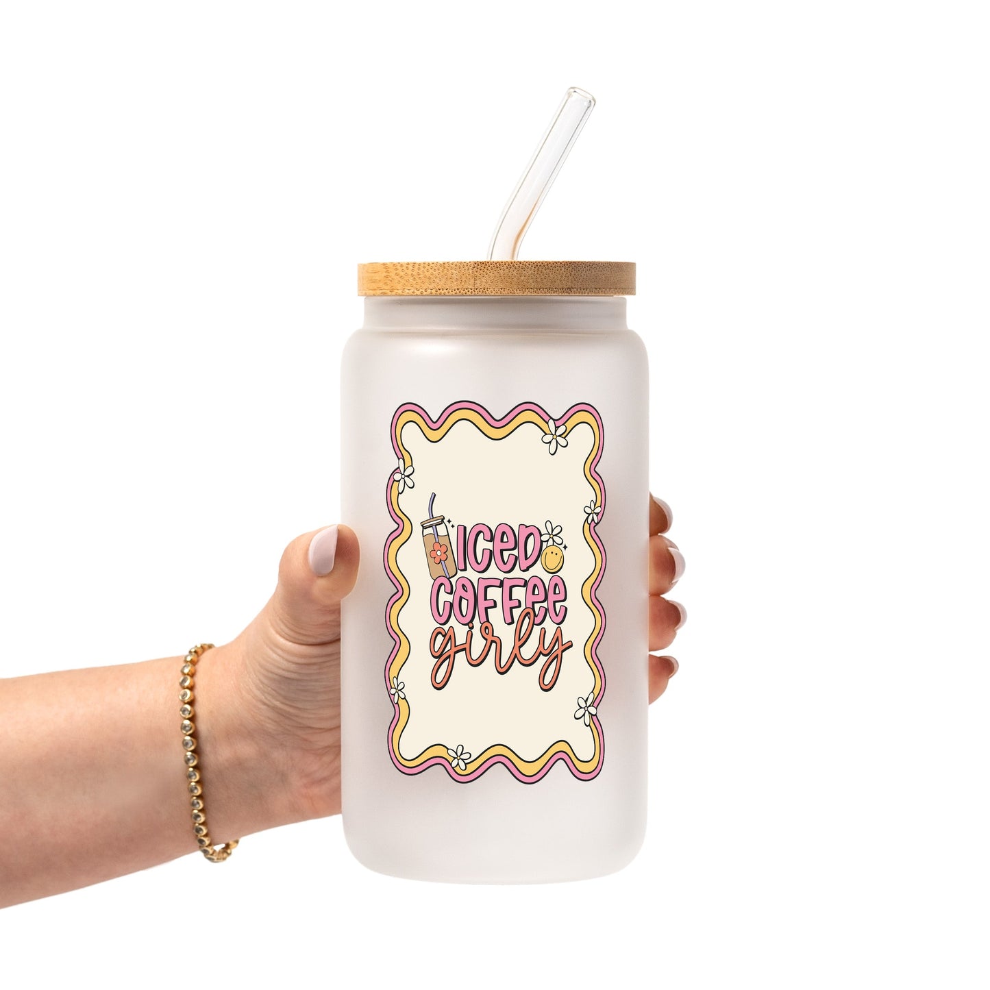 Iced Coffee Girly Glass Cups