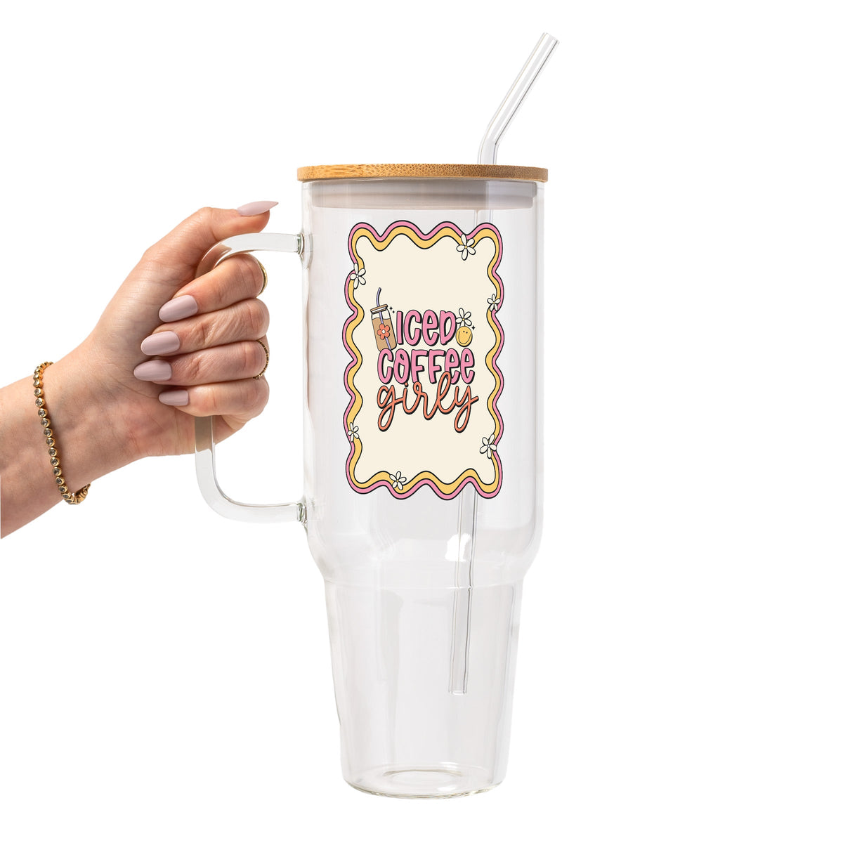 Iced Coffee Girly Glass Cups