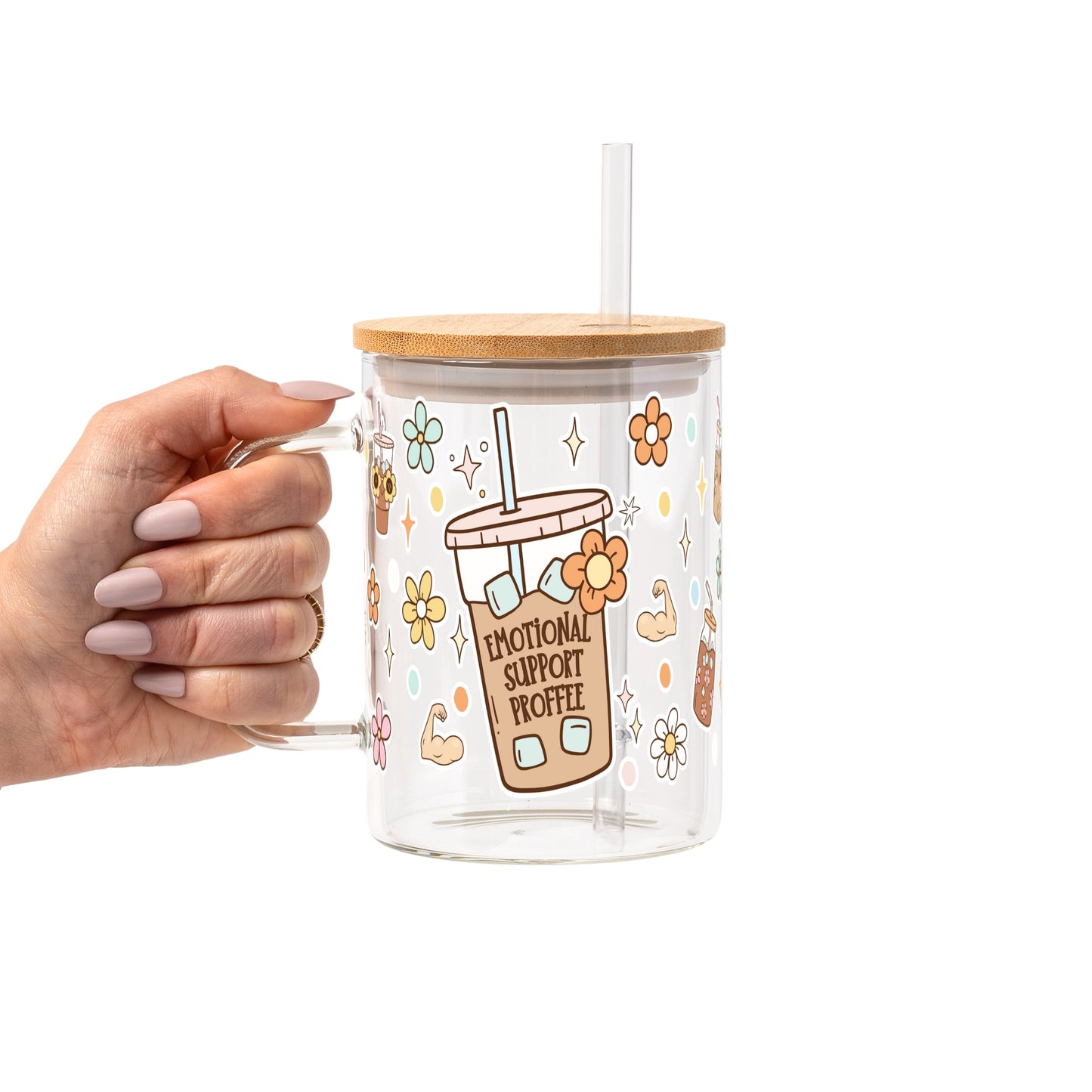 Emotional Support Jenna Bestie Glass Cups