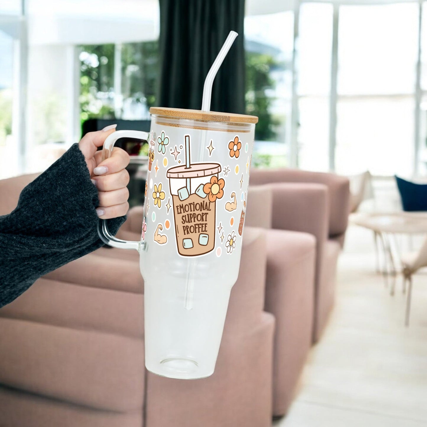 Emotional Support Jenna Bestie Glass Cups