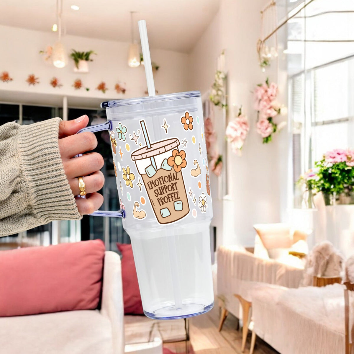 Emotional Support Jenna Bestie Glass Cups