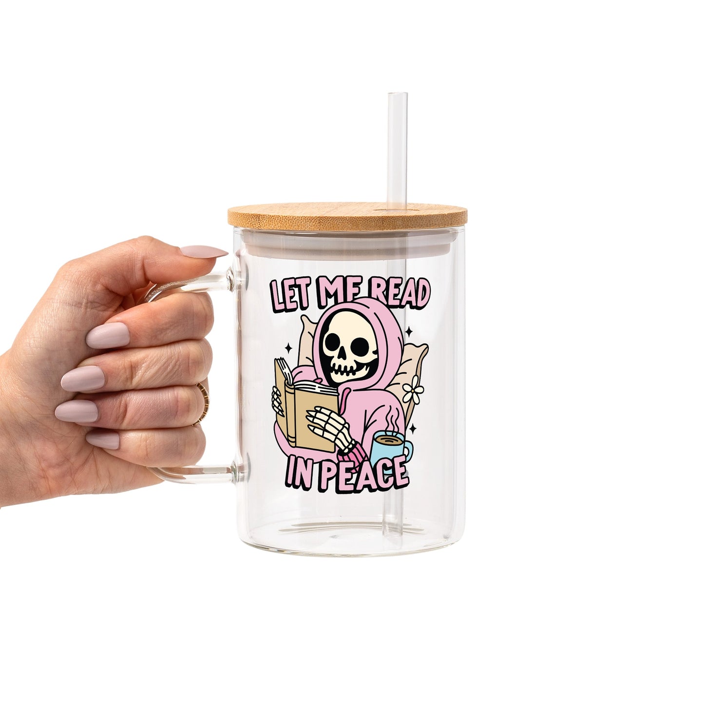 Let Me Read In Peace Glass Cups