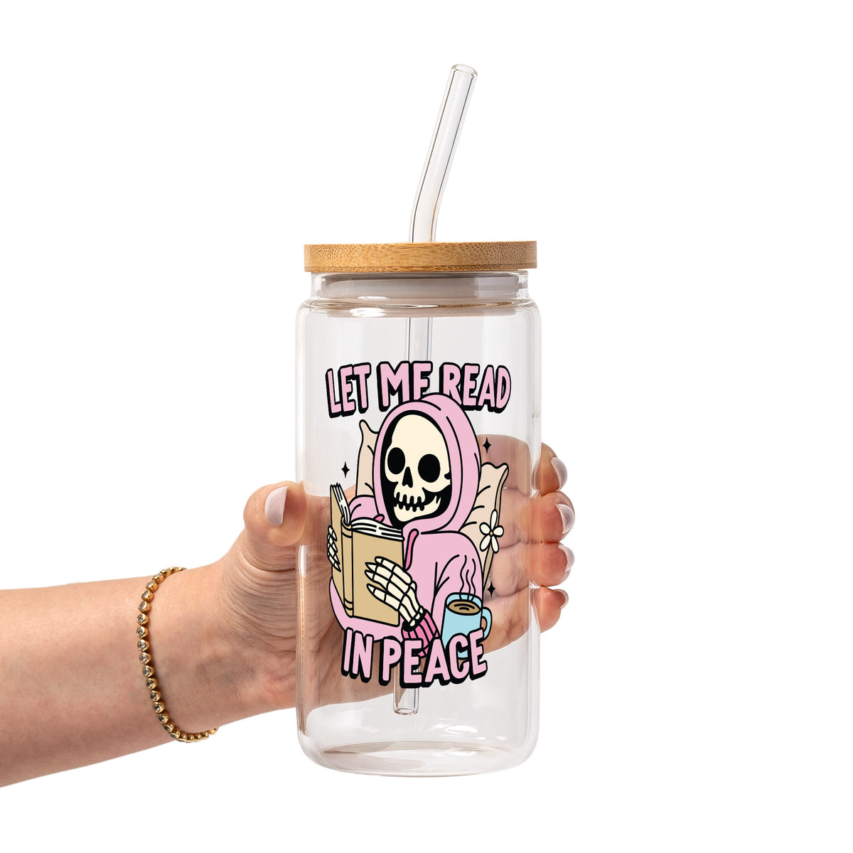 Let Me Read In Peace Glass Cups