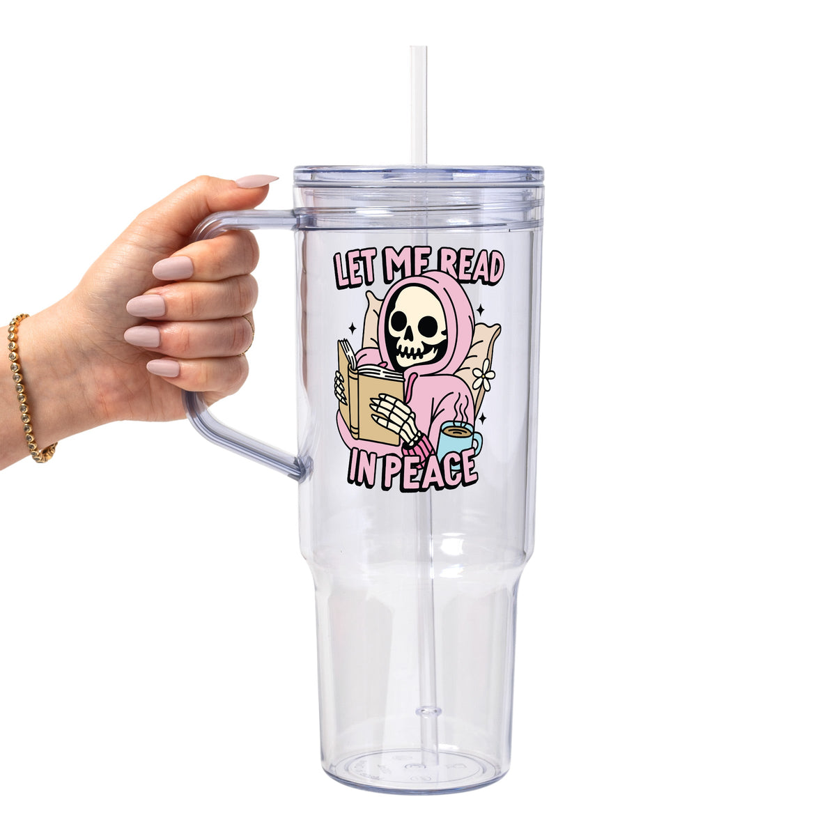 Let Me Read In Peace Glass Cups