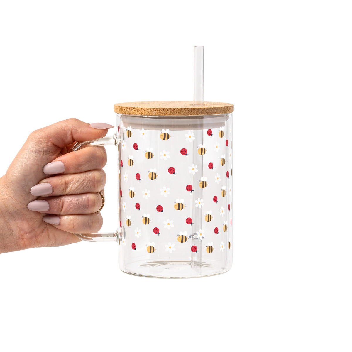 Mini Ladybugs & Daisies Glass Cups