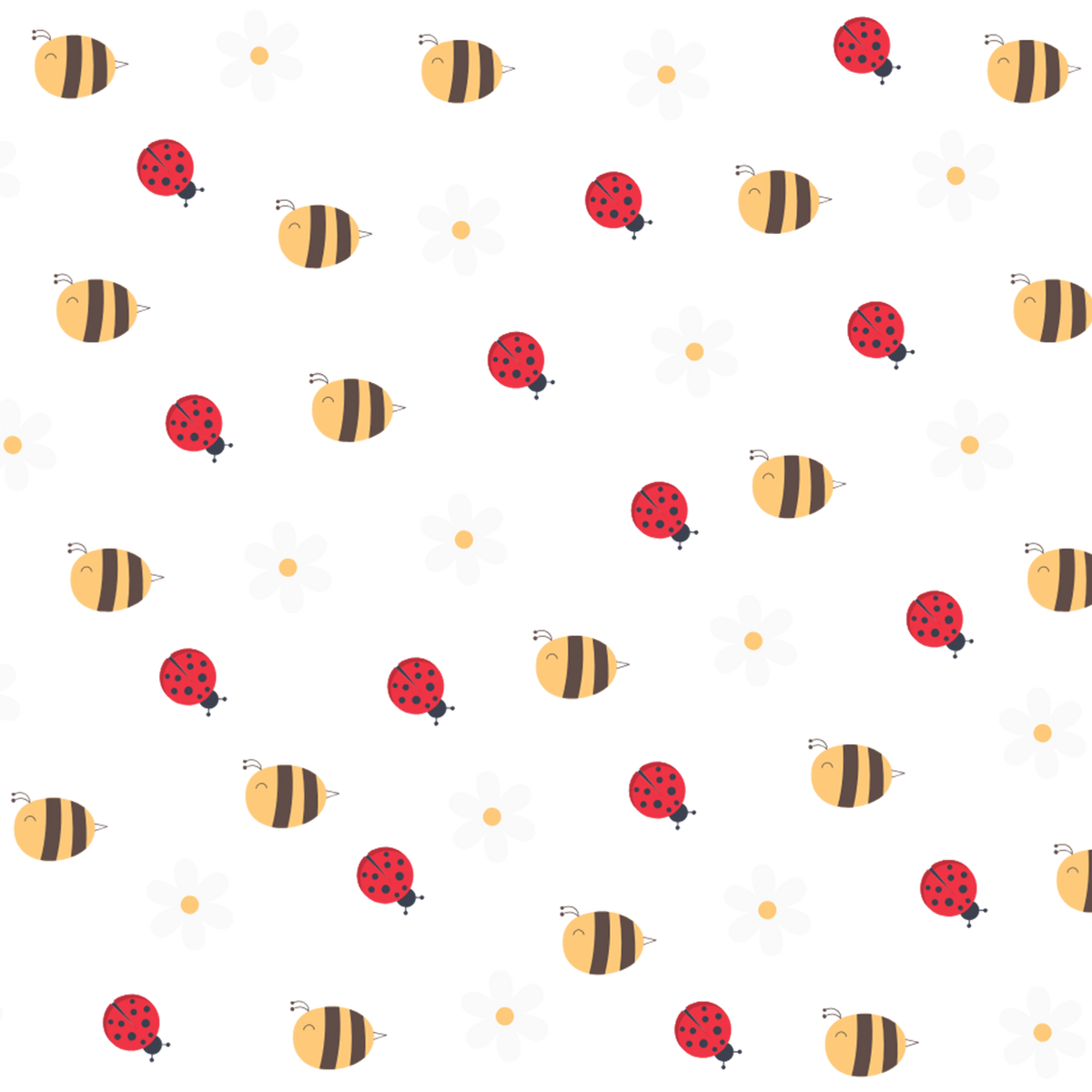 Mini Ladybugs & Daisies Glass Cups