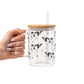 Cow Print Glass Cups