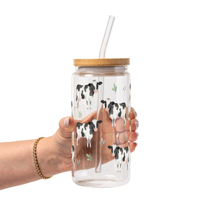 Cow Print Glass Cups