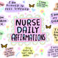 Nurse Daily Affirmations Glass Cups