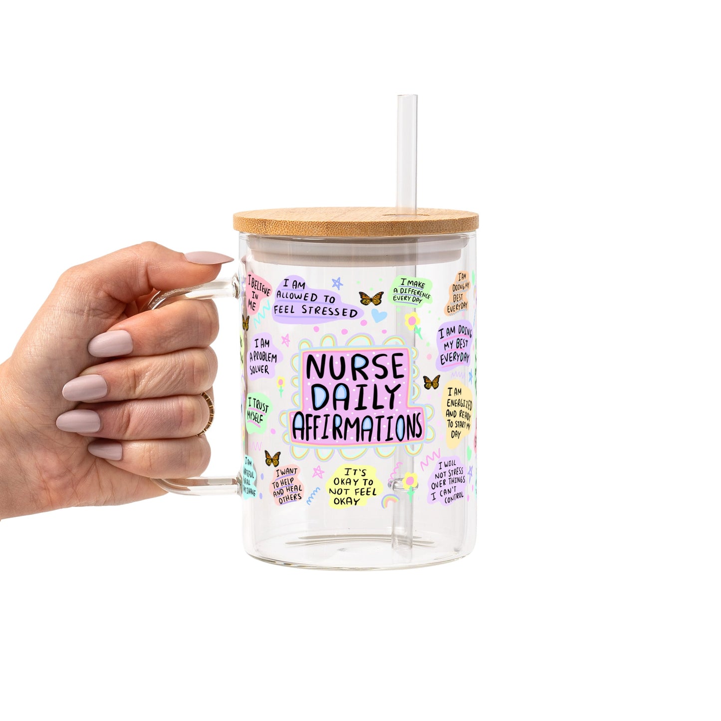 Nurse Daily Affirmations Glass Cups