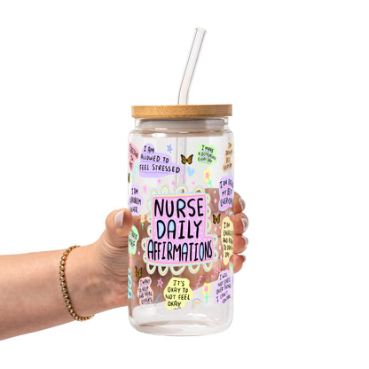 Nurse Daily Affirmations Glass Cups
