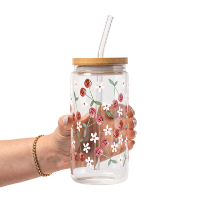Watercolor Smiley Cherries Glass Cups