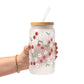 Watercolor Smiley Cherries Glass Cups