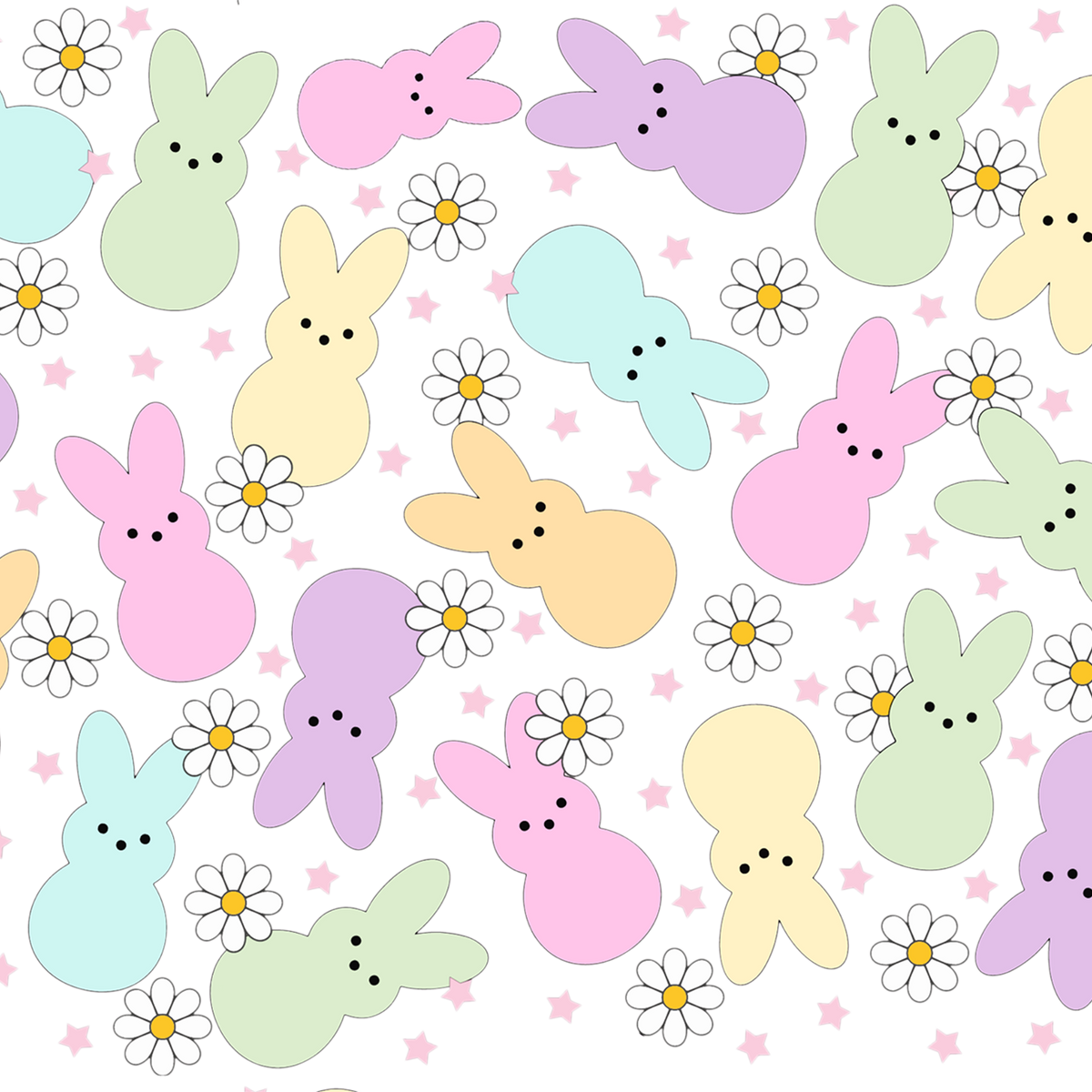 Pastel Easter Bunny Glass Cups