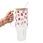 Watercolor Cutie Strawberries Glass Cups