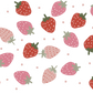 Watercolor Cutie Strawberries Glass Cups