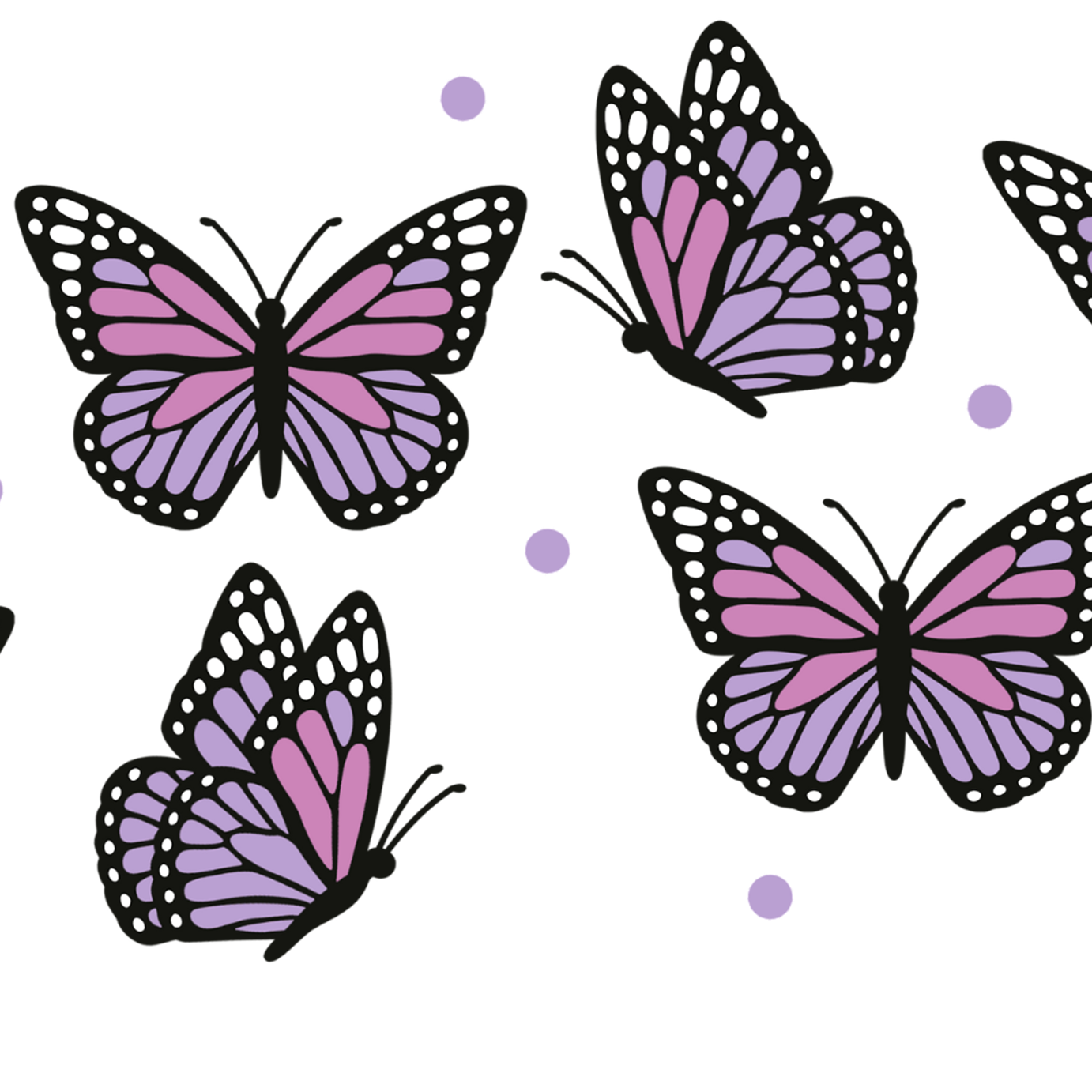 Vasos de cristal con margaritas y mariposas