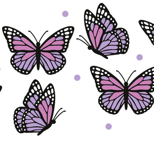 Butterfly Daisy Glass Cups