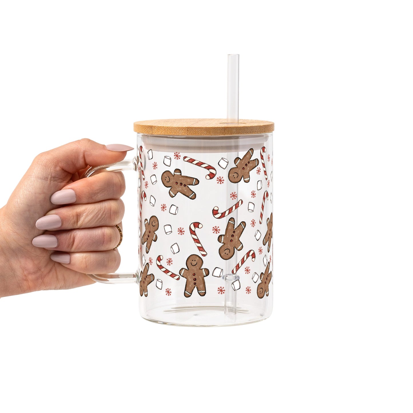 Christmas Gingerbread Candy Glass Cups