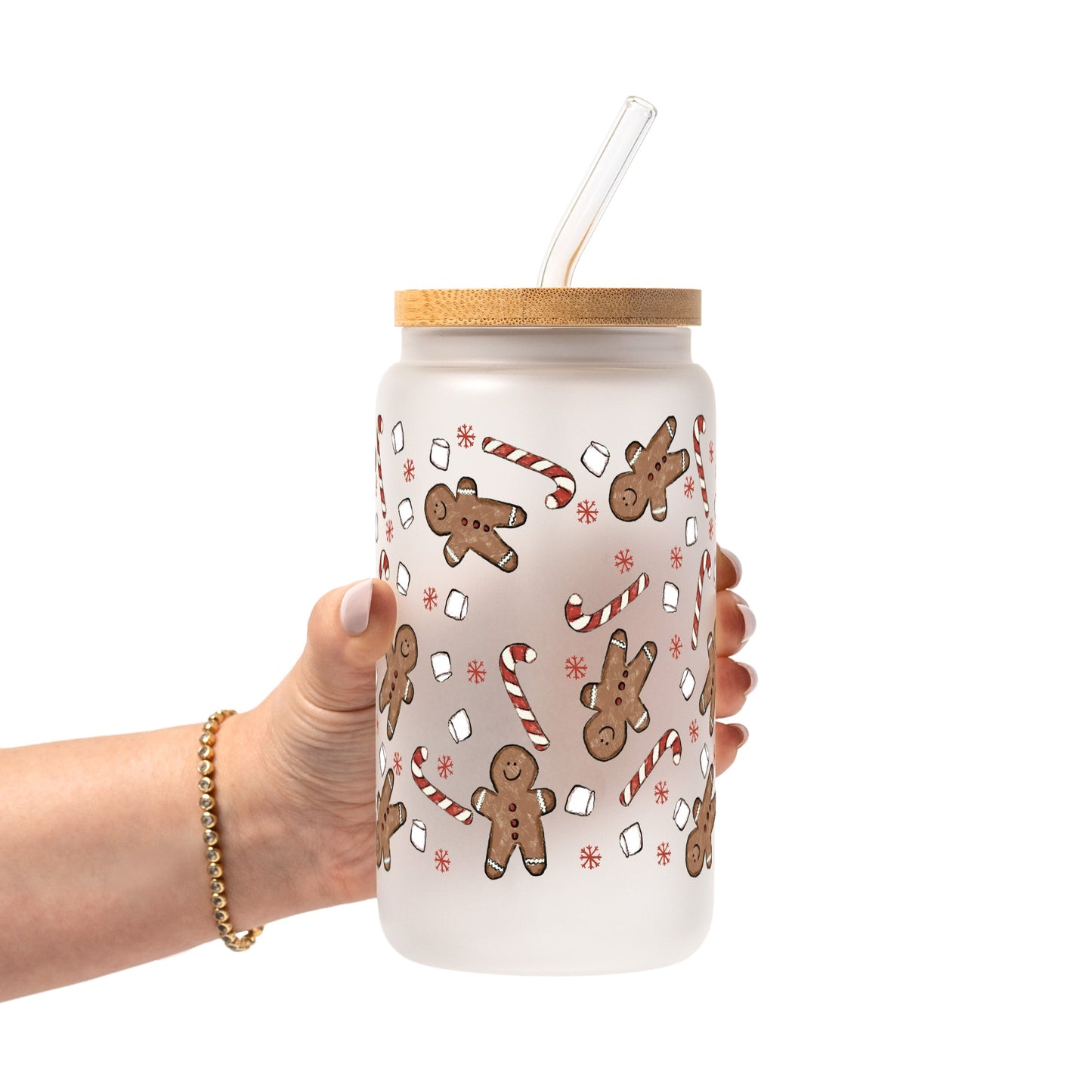 Christmas Gingerbread Candy Glass Cups