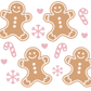 Pink Gingerbread Christmas Glass Cups