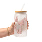 Pink Butterfly Glass Cups