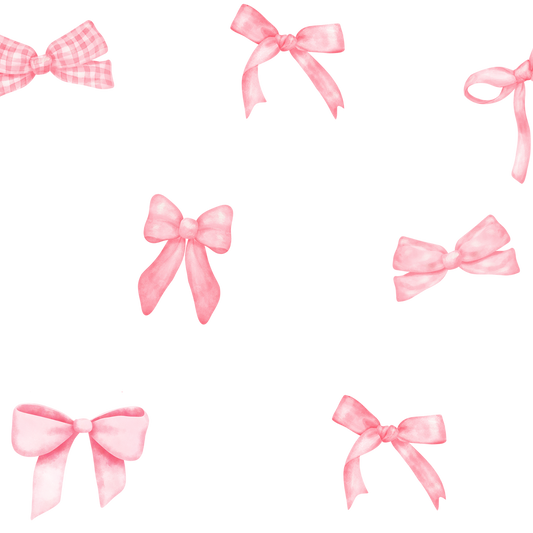 Pink Coquette Bows Glass Cups
