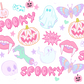 Pastel Pink Halloween Glass Cups