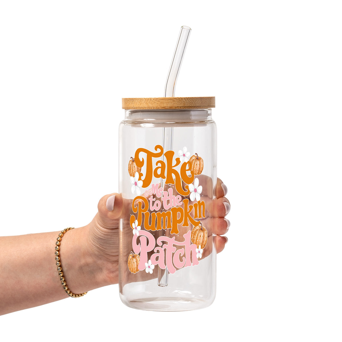 Take Me to the Pumpkin Patch Glass Cups