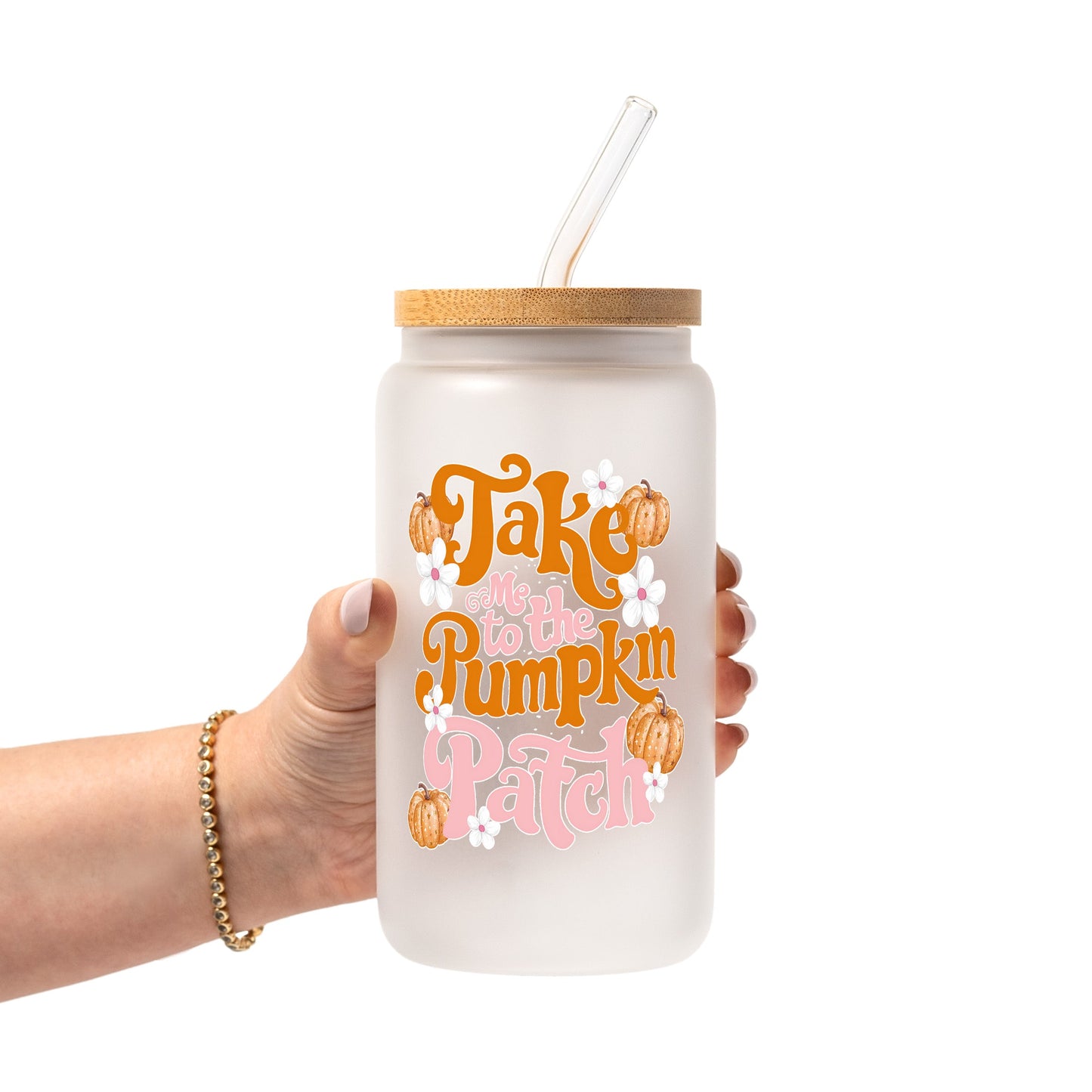 Take Me to the Pumpkin Patch Glass Cups