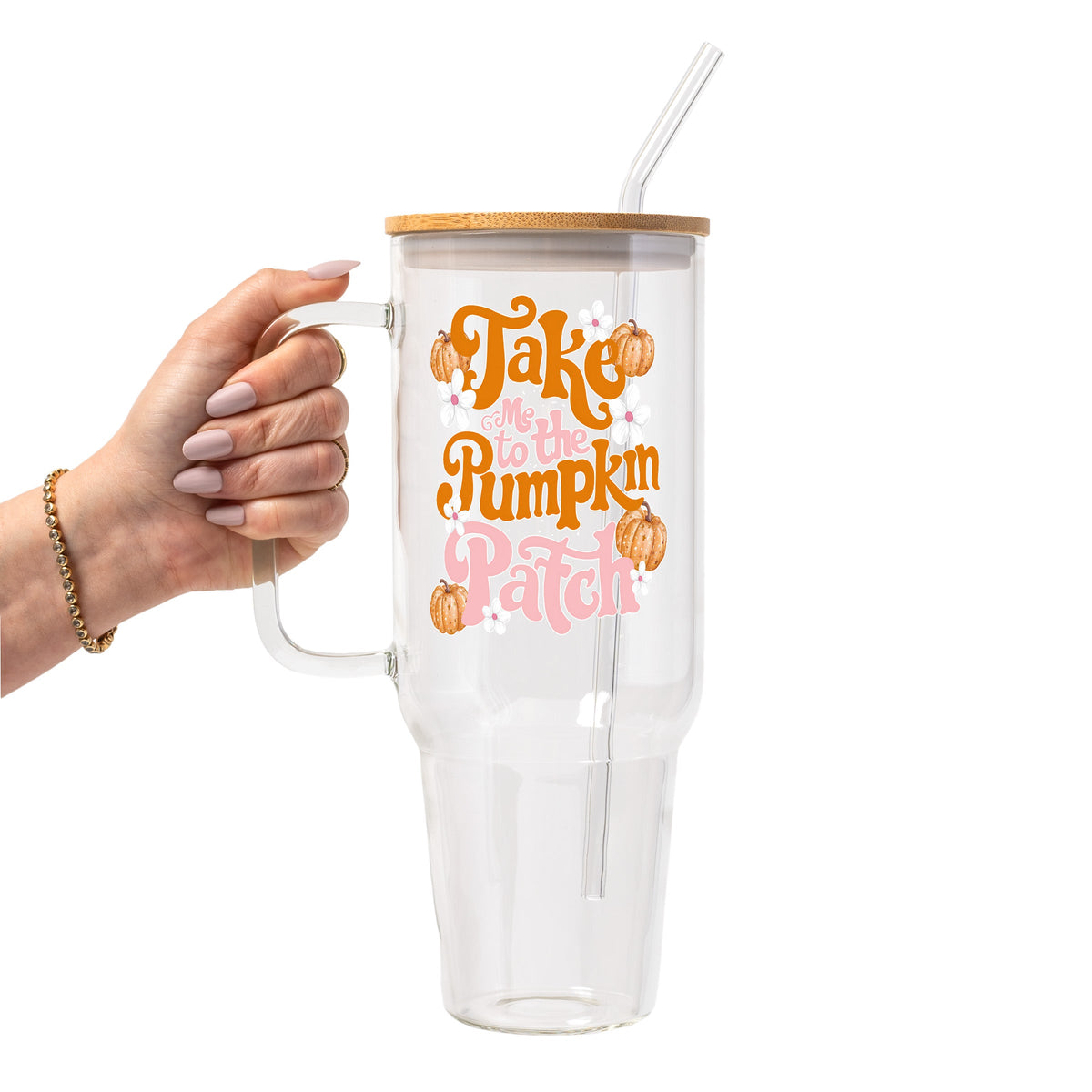 Take Me to the Pumpkin Patch Glass Cups