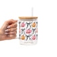 Halloween Coquette Pumpkins Glass Cups