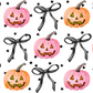 Halloween Coquette Pumpkins Glass Cups