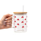 Red Mushroom Glass Cups