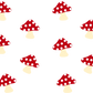 Red Mushroom Glass Cups